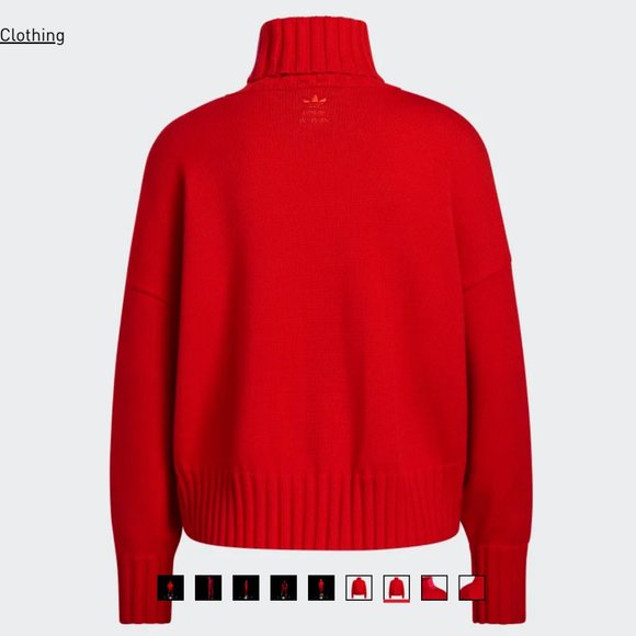 Ivy Park x Adidas Originals Long-Sleeve Cropped Turtleneck Sweater,  sz Medium - Picture 8 of 9